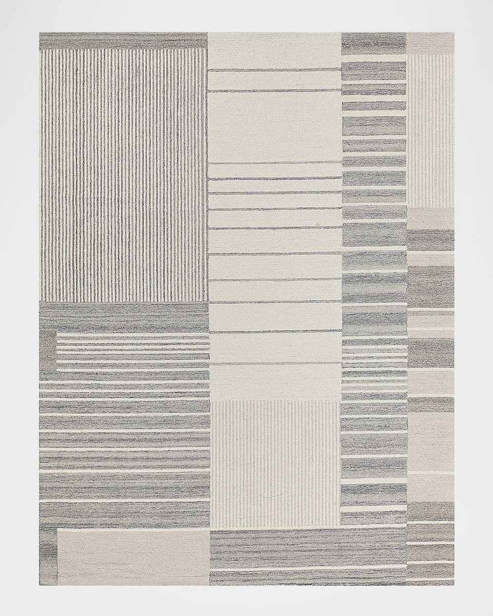 Castine Hand-Tufted Silver Rug, 5' x 8'